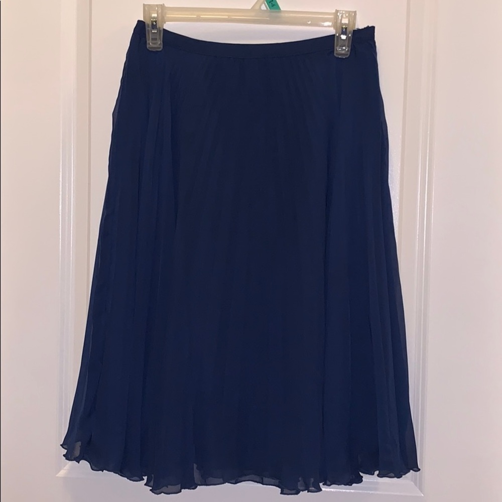 Navy midi skirt